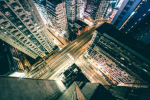 view of Hong Kong street from building