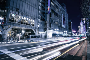 Busy street in Japan